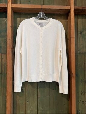 J Crew Perfect Cashmere Cardigan size L